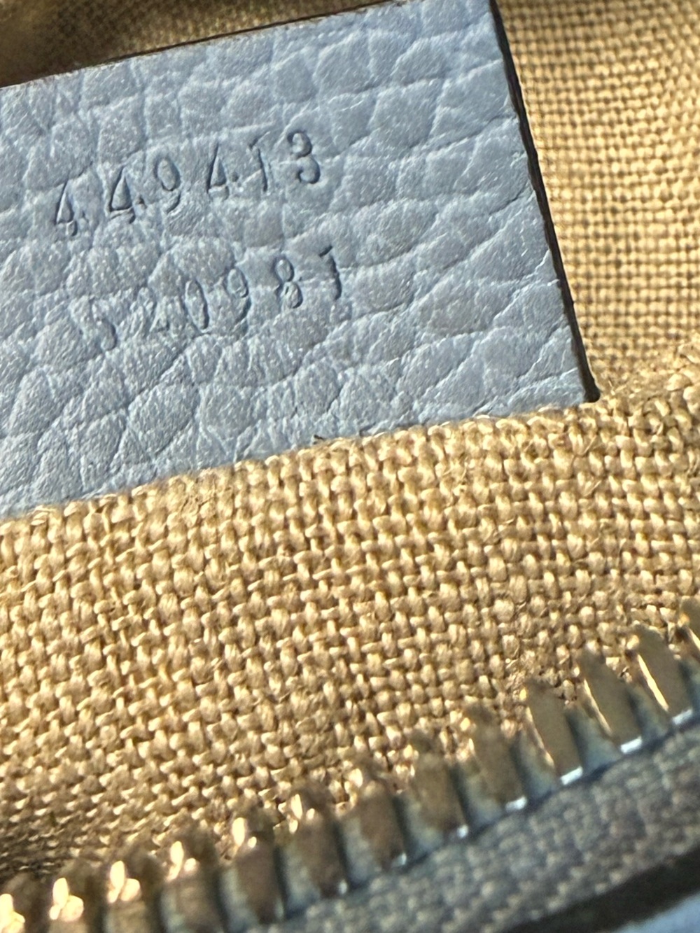 Gucci Bree GG Supreme Blue & Brown Canvas & Leather Crossbody Camera Bag - Picture 10 of 10